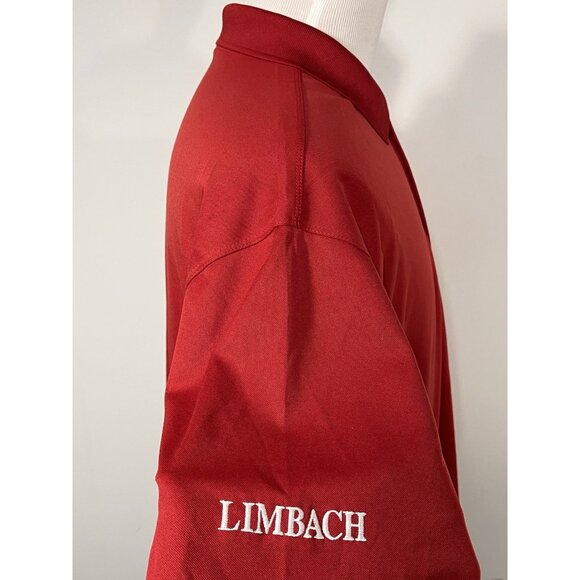 Nike Golf DriFIT Polo XL Red Moisture Wicking Performance Shirt Bach Embroidered - Picture 5 of 16